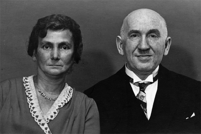 Minna und Gustav Wächter, Hamburg 1935, als zwei ihrer Söhne im Konzentrationslager Fuhlsbüttel eingesperrt waren.
