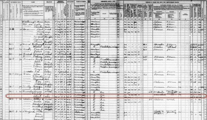 Elvis Presley auf der Volkszählung von 1940 (zum Vergrößern bitte klicken)