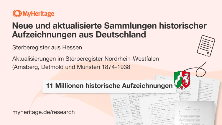 MyHeritage veröffentlicht 11 Millionen deutsche Aufzeichnungen