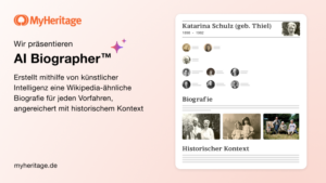 Wir präsentieren den AI Biographer™: Erstellen Sie mithilfe von KI eine Wikipedia-ähnliche Biografie für jeden Vorfahren, angereichert mit historischem Kontext