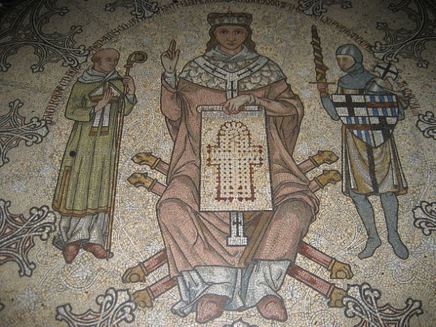 Konrad von Hochstaden auf einem Mosaik im Kölner Dom