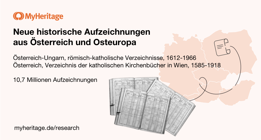 MyHeritage veröffentlicht zwei Sammlungen aus Österreich und Osteuropa