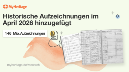 MyHeritage fügt im April 2026 146 Millionen historische Aufzeichnungen hinzu