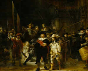 Die 1642 im Rijksmuseum ausgestellte Nachtwache war eines der berühmtesten Gemälde von Rembrandt van Rijn.