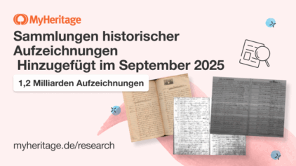 MyHeritage fügt im September 2025 1,2 Milliarden historische Aufzeichnungen hinzu