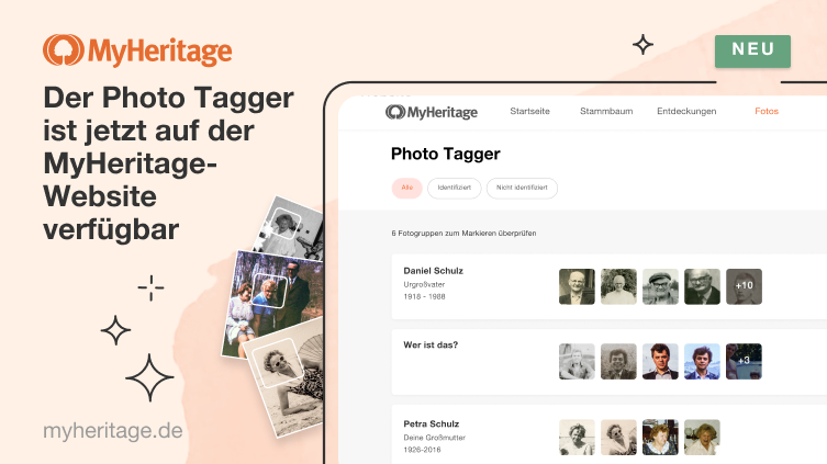 Neu: Der Photo Tagger ist jetzt auf der MyHeritage-Website verfügbar