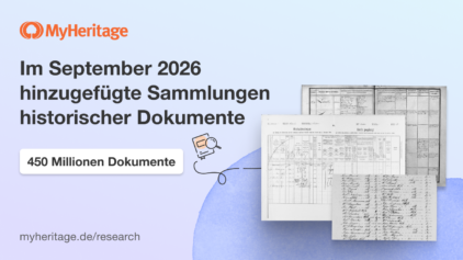 MyHeritage fügt im September 2026 450 Millionen historische Aufzeichnungen hinzu