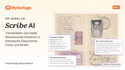 Wir stellen vor: Scribe AI. Transkribieren und erhalten Sie Einblicke in historische Dokumente, Fotos und Aufzeichnungen