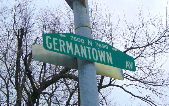Straßenschild von Germantown