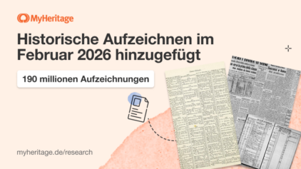 MyHeritage fügt 190 Millionen Historische Aufzeichnungen im Februar 2026 hinzu