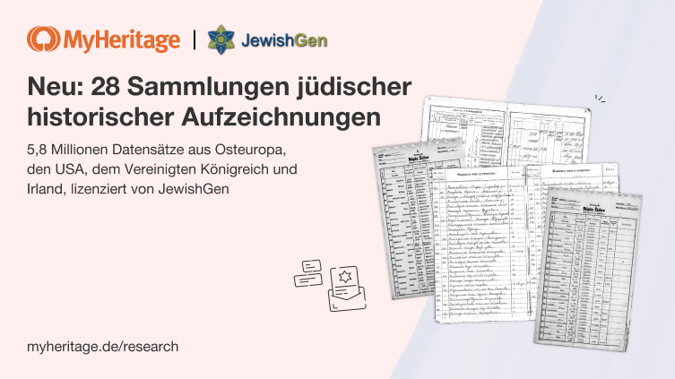 MyHeritage fügt 5,8 Mio. jüdische Aufzeichnungen hinzu