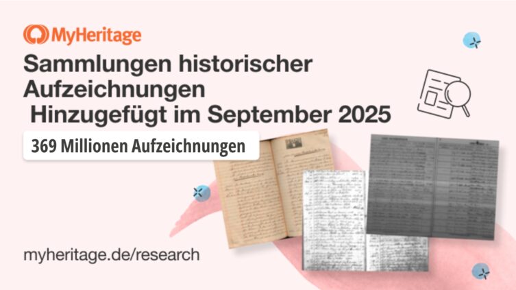 MyHeritage fügt im September 2025 369 Millionen historische Aufzeichnungen hinzu