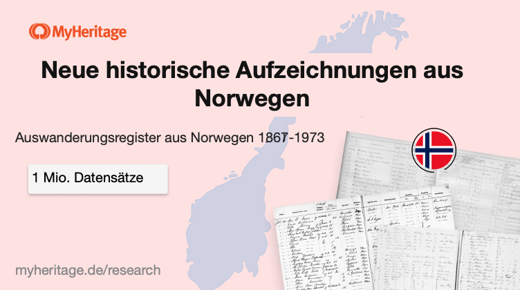 MyHeritage fügt eine Million Auswanderungsdaten aus Norwegen hinzu