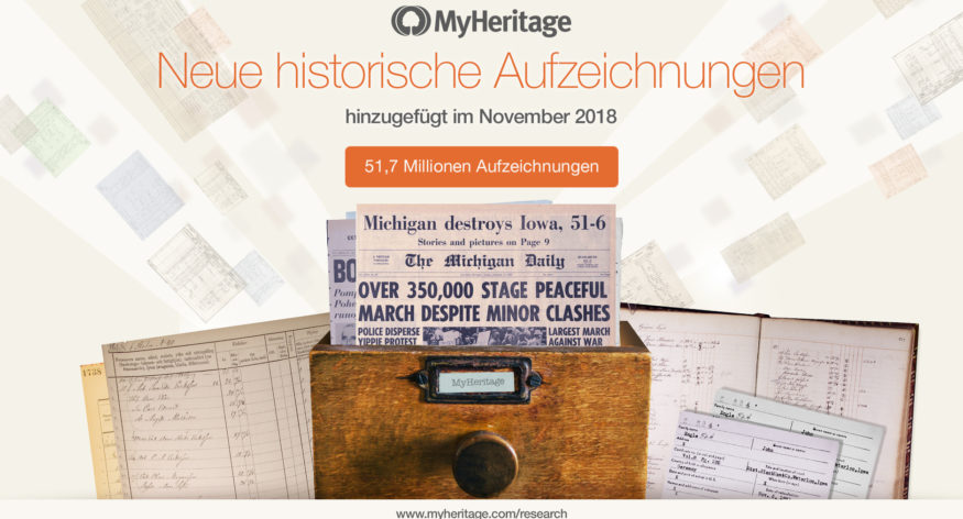 Neue historische Aufzeichnungen – hinzugefügt im November 2018