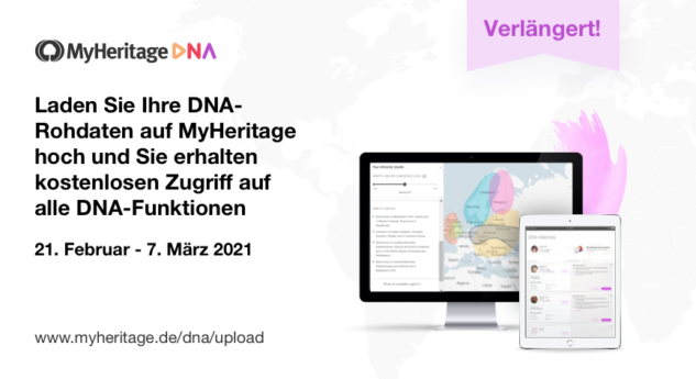 Angebot verlängert: DNA-Rohdaten hochladen und kostenlosen Zugang zu allen DNA-Funktionen erhalten