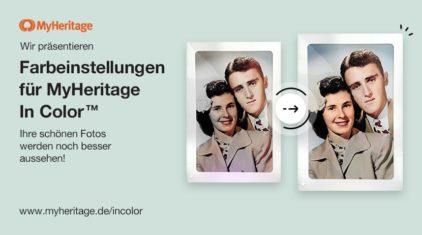 Neu: Farbeinstellungen für MyHeritage In Color™