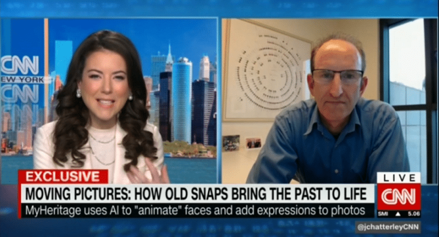 CNN interviewt Gilad Japhet, CEO von MyHeritage, zu Deep Nostalgia™