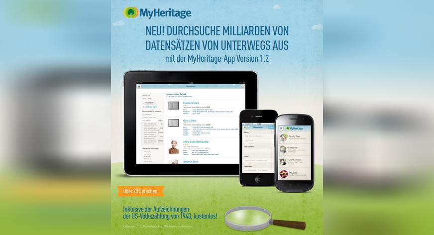 NEU: Unterwegs die Datenbank durchsuchen, mit Hilfe der aktualisierten App von MyHeritage