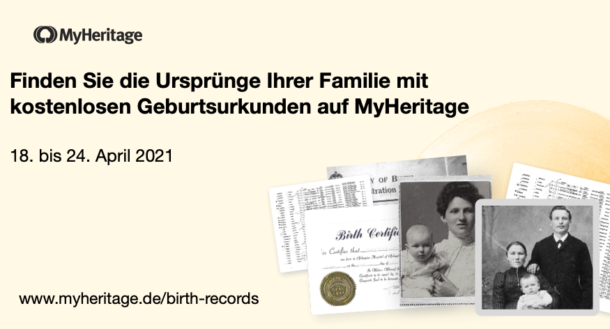 Begrüßen Sie den Frühling mit kostenlosen Geburtsurkunden auf MyHeritage