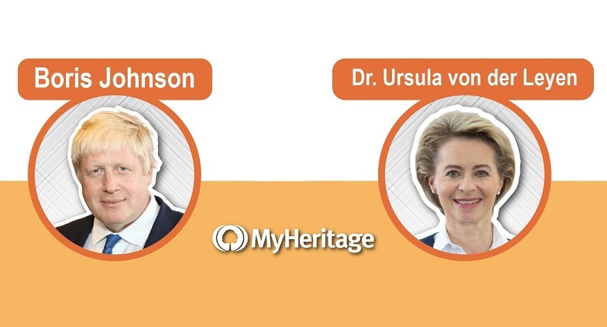 MyHeritage enthüllt: Boris Johnson ist mit Ursula von der Leyen verwandt