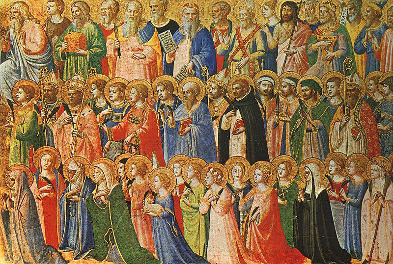 Die Vorläufer Christi mit Heiligen und Märtyrern, Fra Angelico (1423–24) Quelle: Wikipedia.de