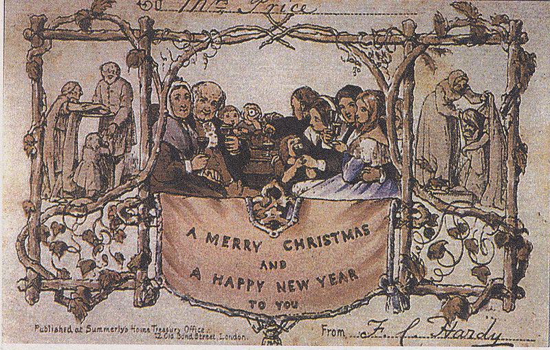 Erste Weihnachtskarte von 1843 - Wikipedia.de